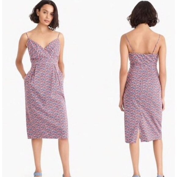 J. Crew Summer Dress Liberty Print- Betsy Ann Floral - Sz. 000‎ - Picture 8 of 8